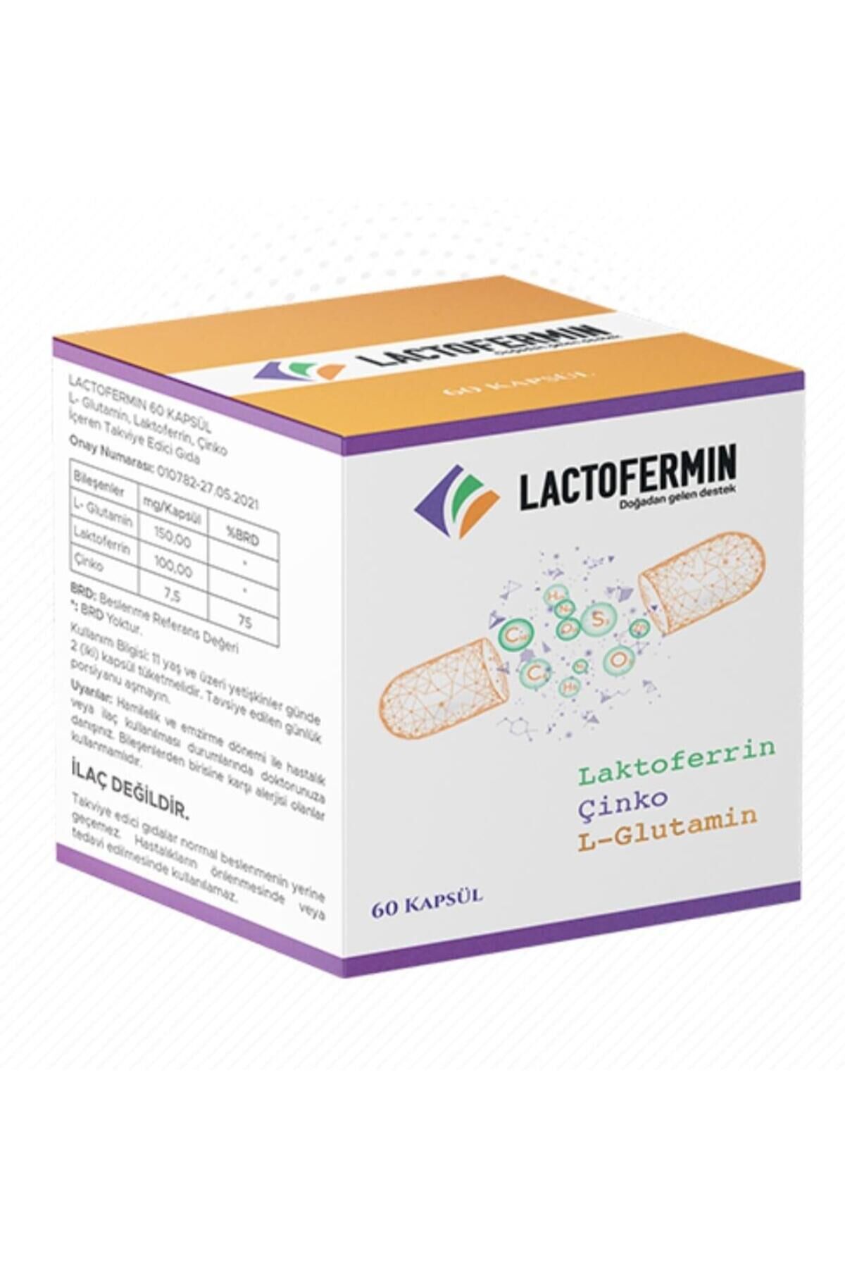 Lactofermin Laktoferrin - Glutamin - Çinko 60 Kapsül