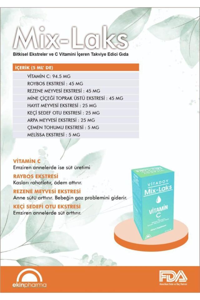 Mix-laks Emziren Anneler Için Bitkisel Damla 50ml