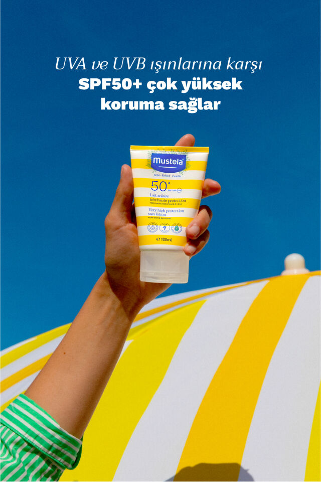 Spf 50 Yüksek Koruma Yüz Vücut Güneş Koruyucu Suya Dayanıklı Tüm Ciltler Bebek Çocuk Yetişkin 100ml