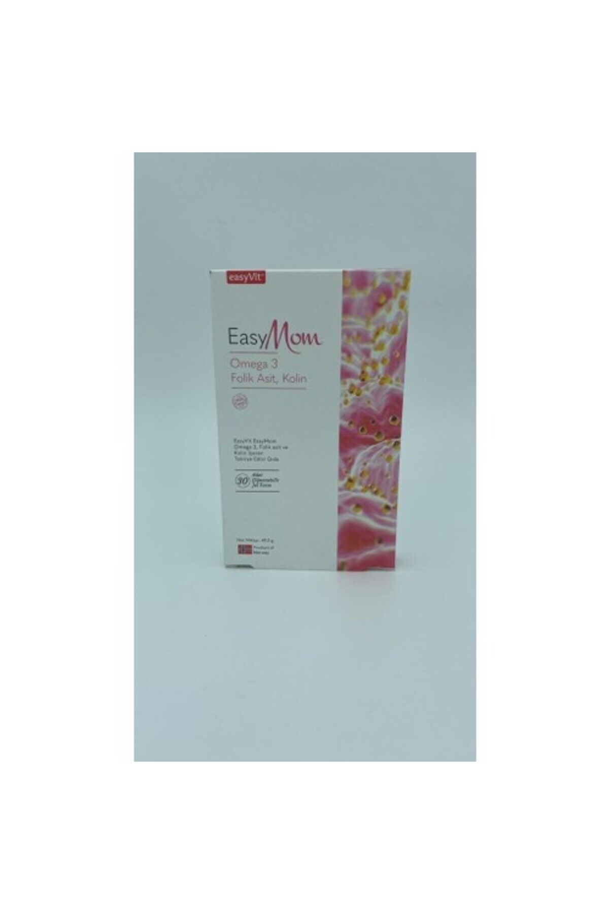 EASYVIT EASYMOM OMEGA 3,FOLIK ASIT VE KOLIN ICEREN TAKVIYE EDICI GIDA CIGNENEBILIR JEL 30 ADETLIK AM