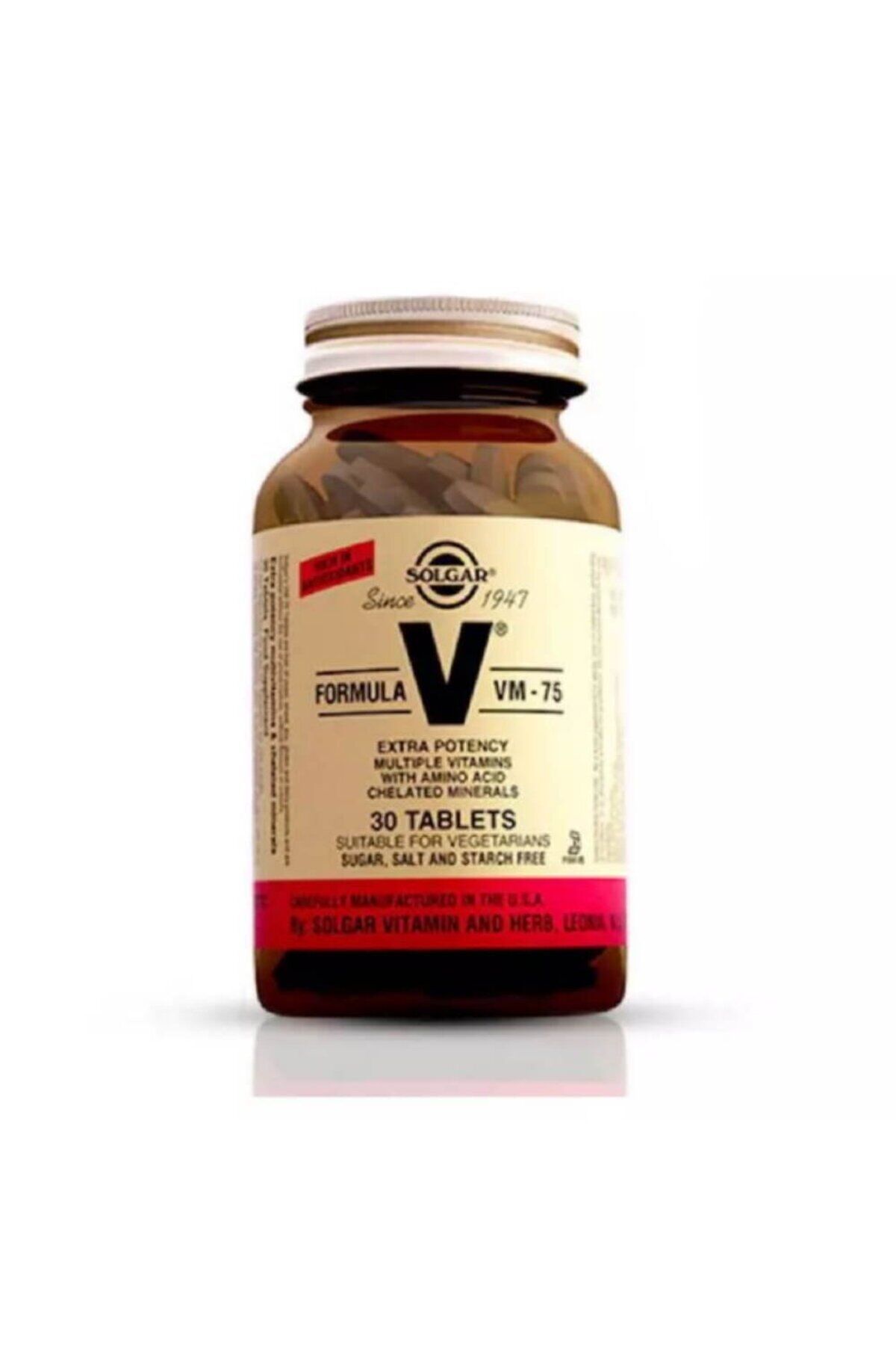 SOLGAR VM 75 MULTIVITAMIN MINERAL TABLET 30 TABLETLIK AMBALAJ