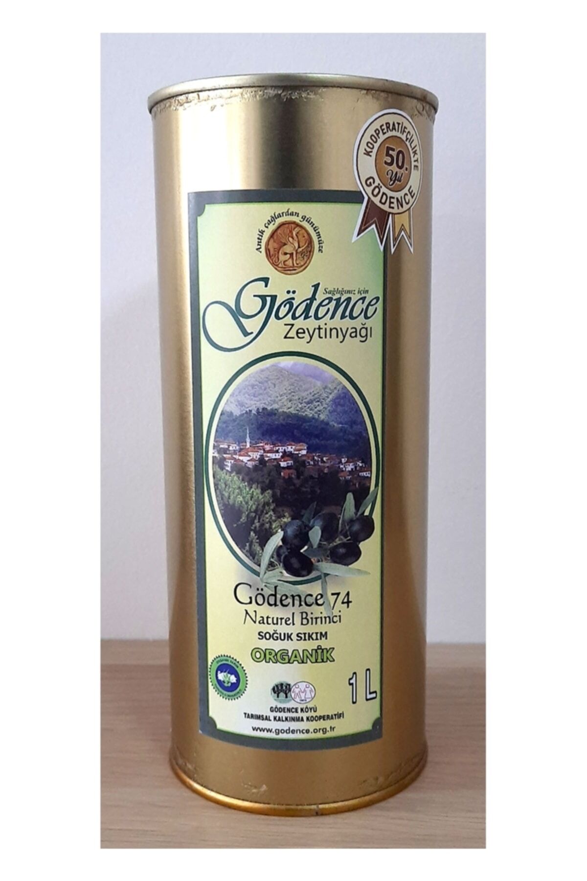 Gödence 74 Organik Zeytinyağı Naturel Birinci Soğuk Sıkım 1 Lt