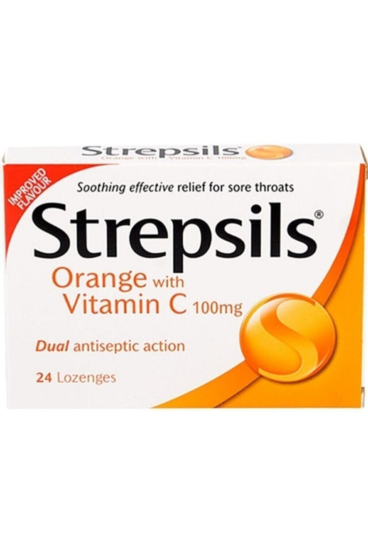 Strepsils C Vitaminli Portakal Aromalı Pastil 24 Adet