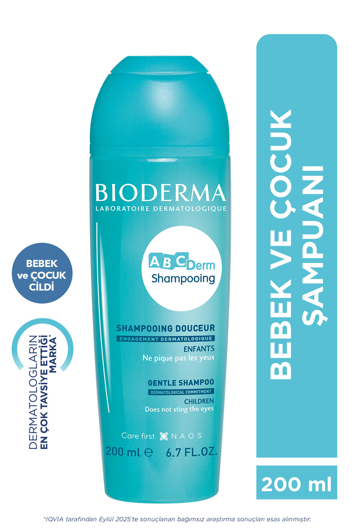 ABCDerm Gentle Shampoo Tuzsuz ve Sülfatsız Göz Yakmayan Bebek & Çocuk Saç Şampuanı 200 ml