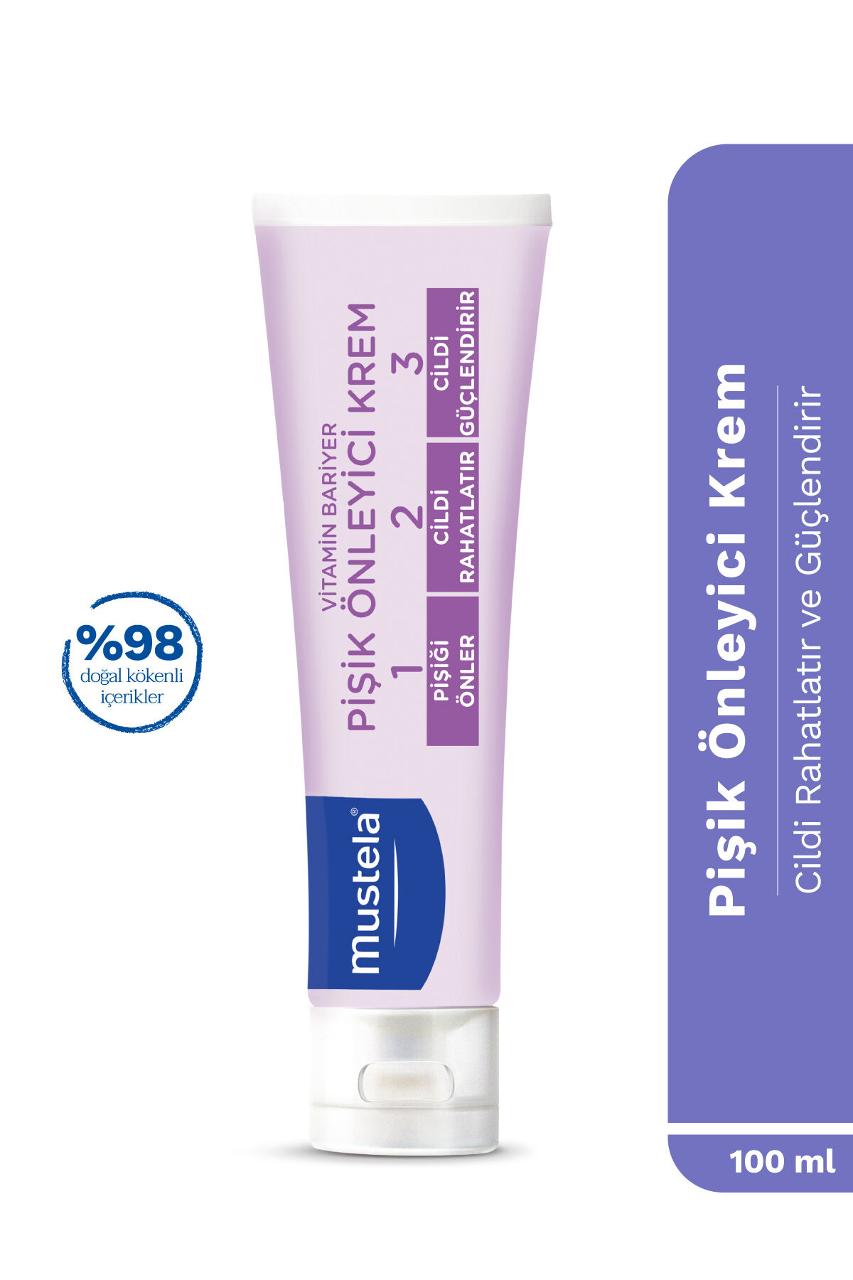 Vitamin Bariyer 1.2.3. Bebek Pişik Önleyici Koruyucu Nemlendirici Doğal Kökenli Bakım Kremi 100 ml