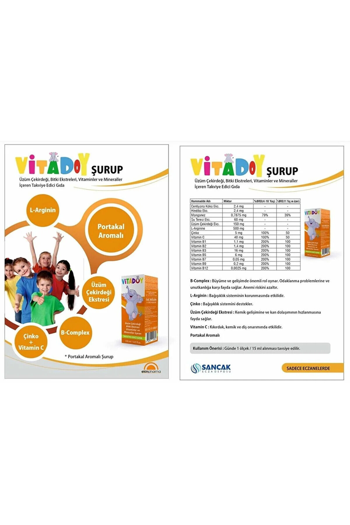 Üzüm Çekirdeği Multivitamin 150ml Şurup