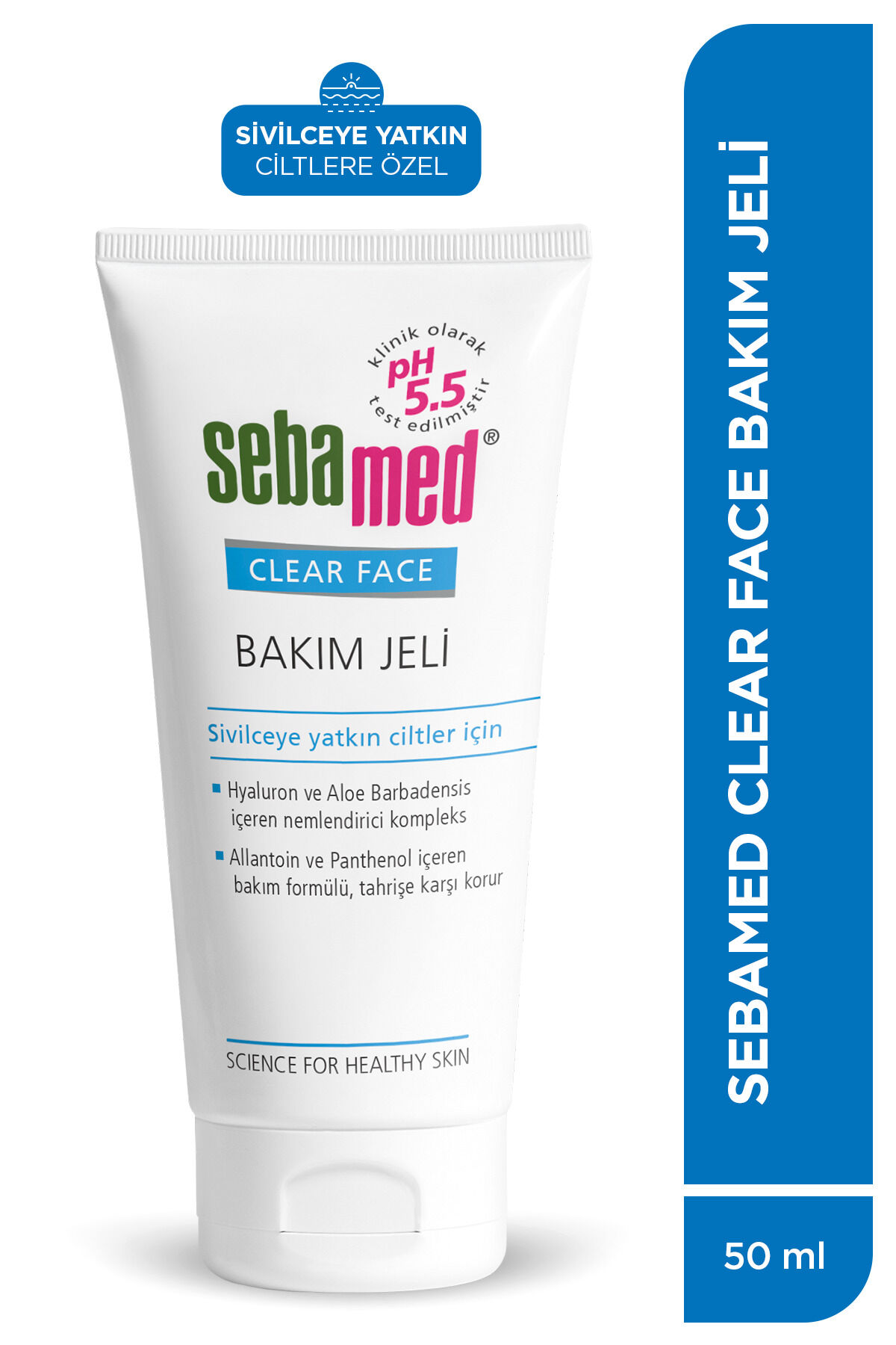 Sivilce ve Akne Karşıtı Kompakt Hyalüronik Asit İçerikli Nemlendirici Etkili Bakım Jeli 50 ml