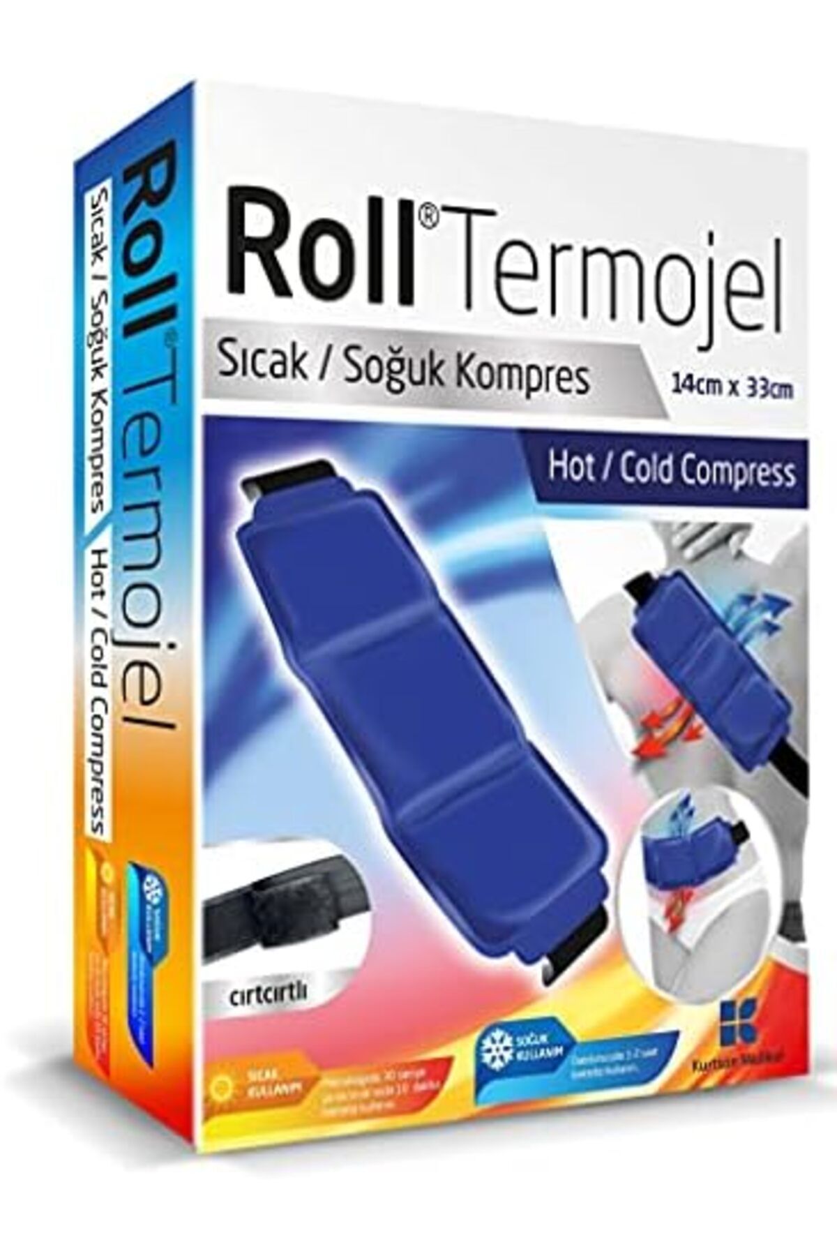 ROLL TERMOJEL SICAK SOGUK KOMPRES 14 CM X 33 CM SIRT KARIN