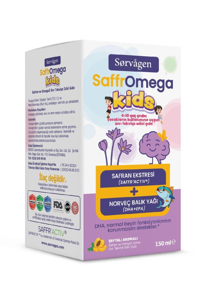 SaffrOmega Kids ( Safran ve Omega3) -150 ml