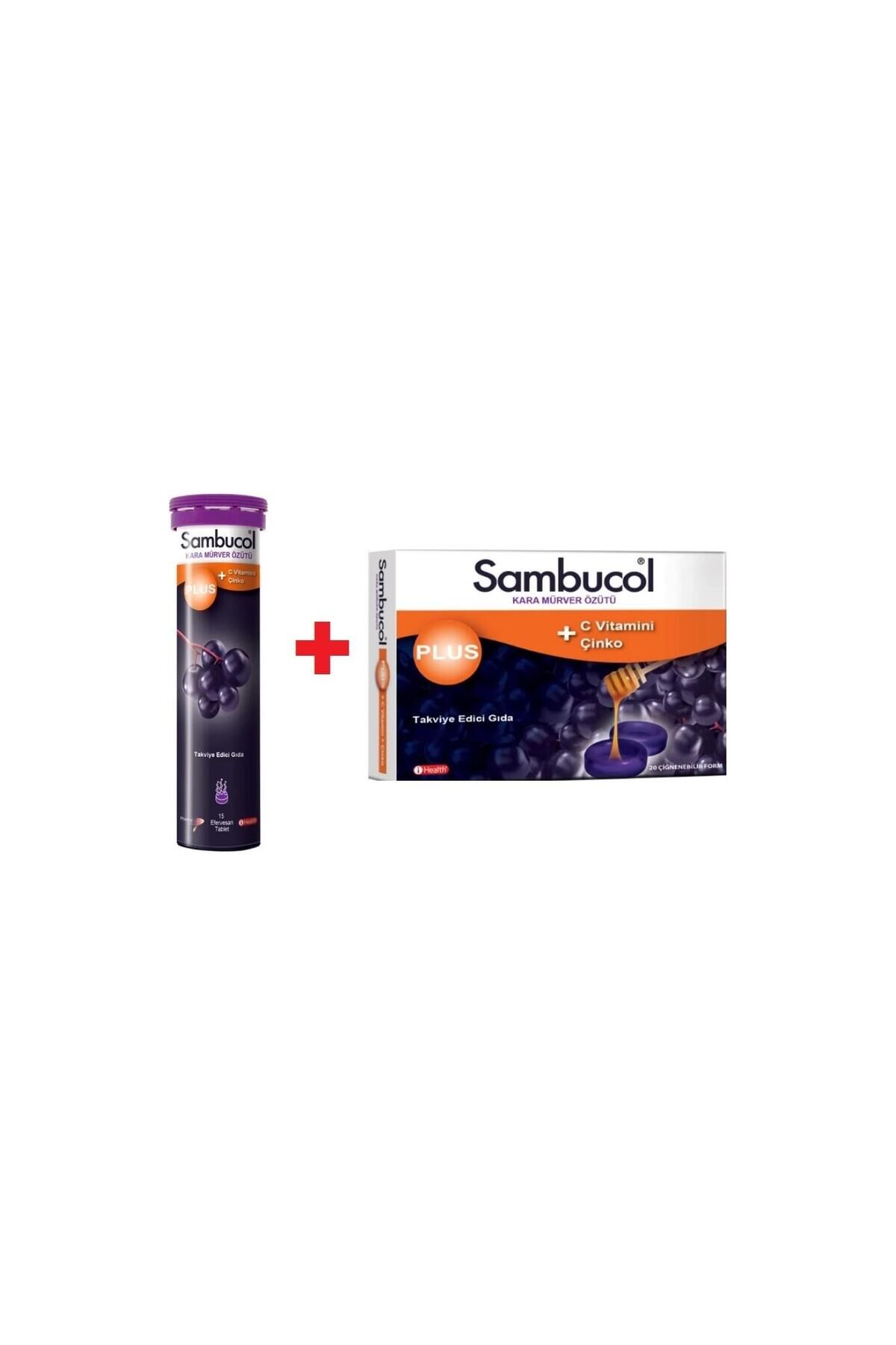 Plus Efervesan 15 Tablet+ Plus Kara Mürver Ekstresi 20 Pastil