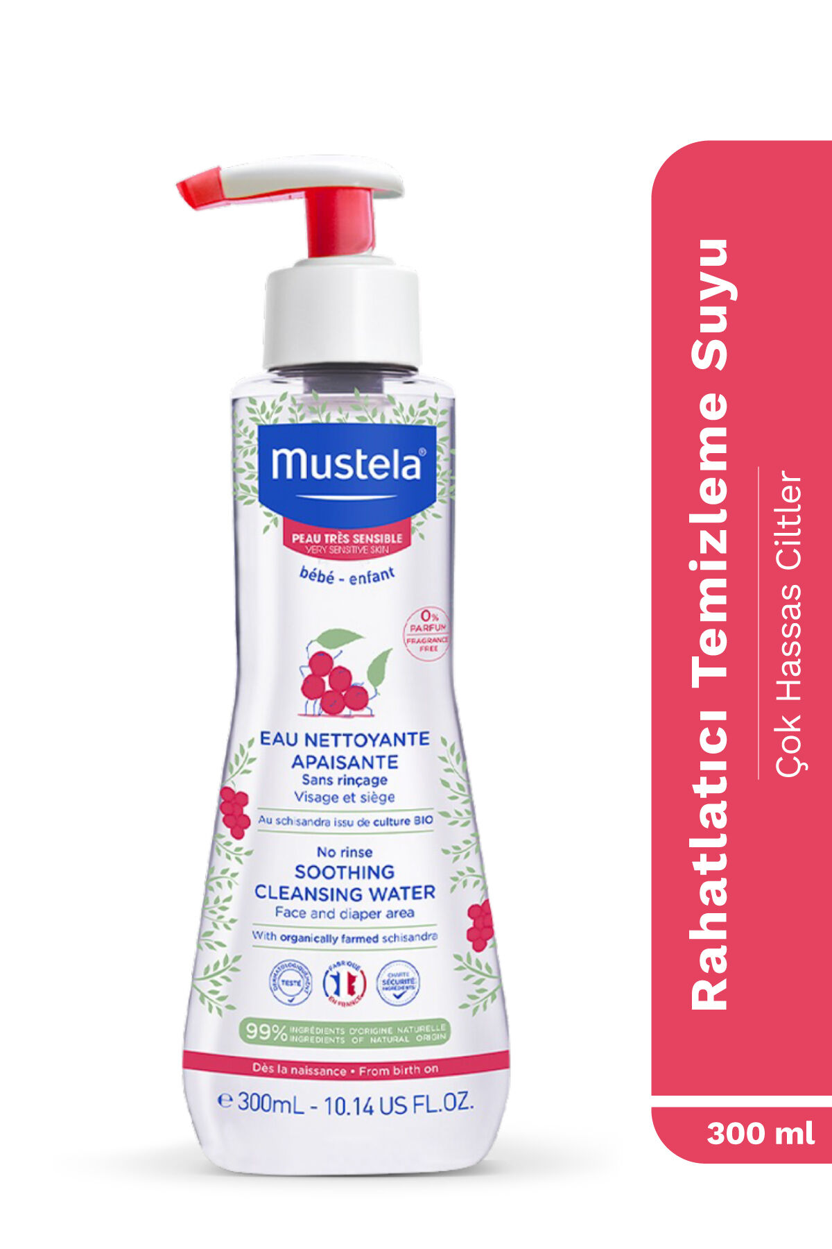 Çok Hassas Ciltler Için Durulama Gerektirmeyen Temizleme Sıvısı 300 ml 3504105036447