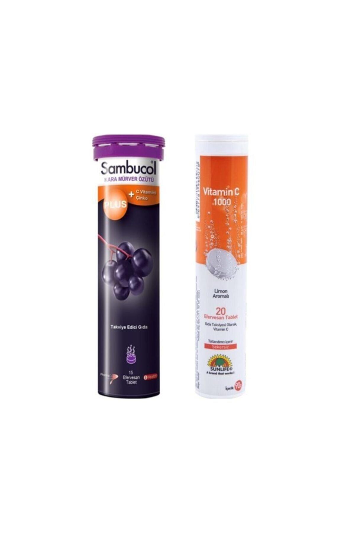 Plus Efervesan 15 Tablet+sunlife Vitamin C 1000 Mg 20 Efervesan Tablet