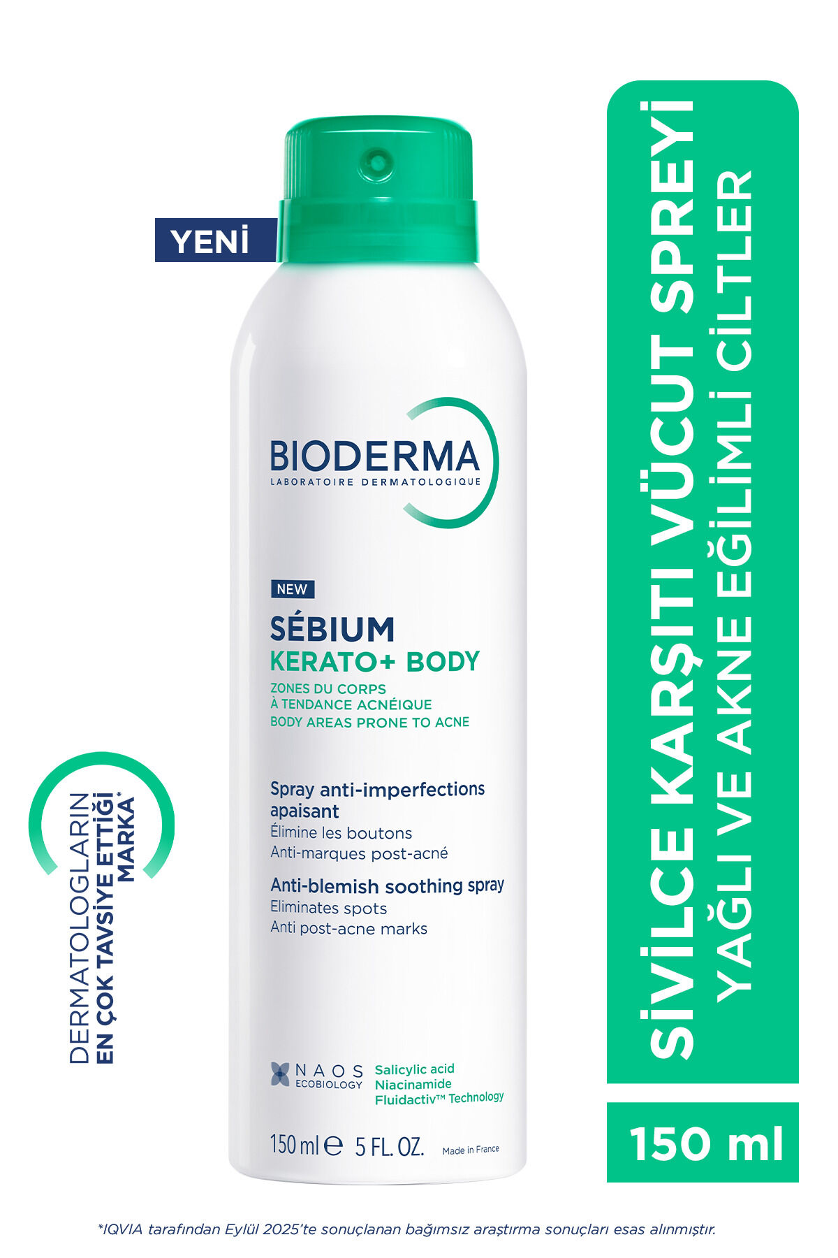 Sebium Kerato+ Body Sivilce, Akne Lekesi Karşıtı Salisilik Asit Niasinamid İçeren Vücut Spreyi 150ml