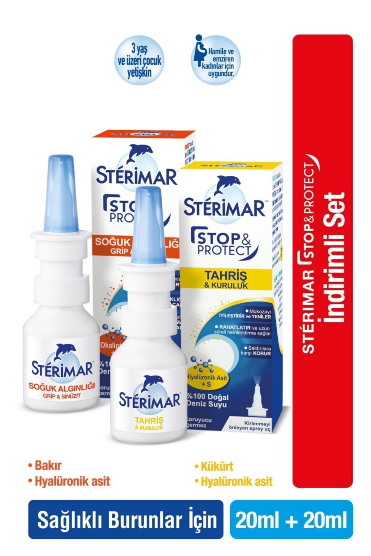 Stop&protect Alerji Burun Spreyi 20ml+ Stop&protect Burun Spreyi 20ml