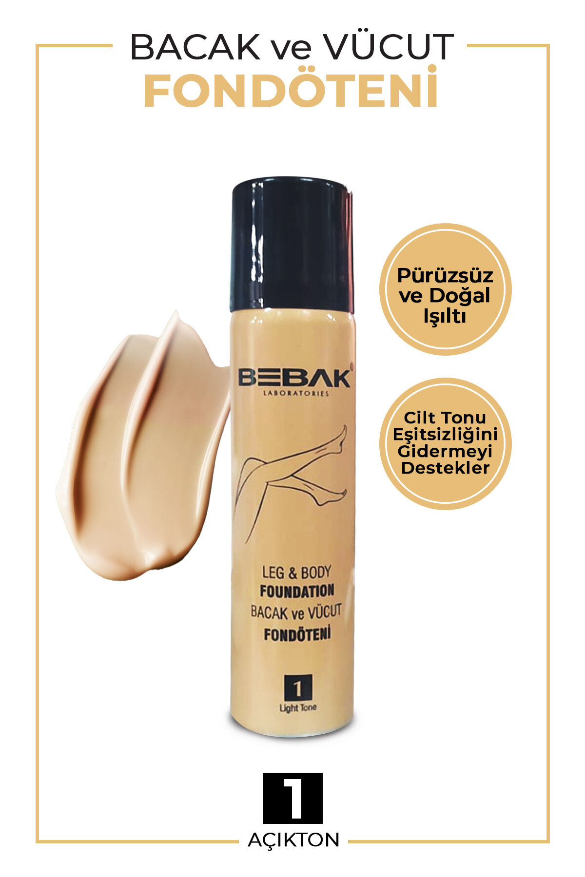 BACAK FONDÖTENİ NO:1 LİGHT AÇIK TON 75 ML