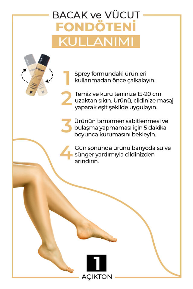 BACAK FONDÖTENİ NO:1 LİGHT AÇIK TON 75 ML