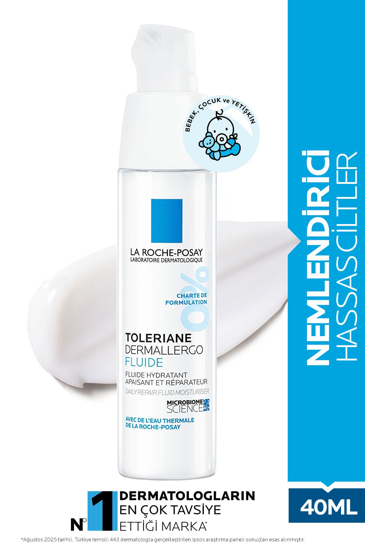 Toleriane Dermallergo Fluide Hassas Ciltler Tipleri İçin Nemlendirici Krem 40 ml