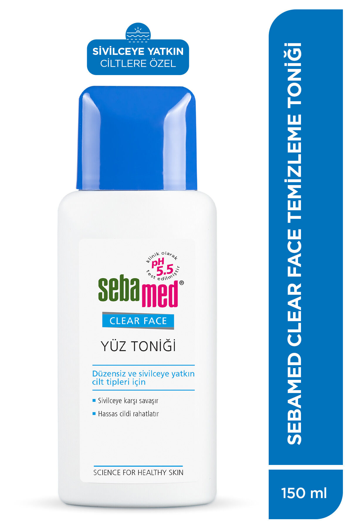 Clear Face Yüz Toniği 150 ml Akne Eğilimli Ciltler İçin Siyah Nokta Karşıtı Gözenek Sıkılaştırıcı
