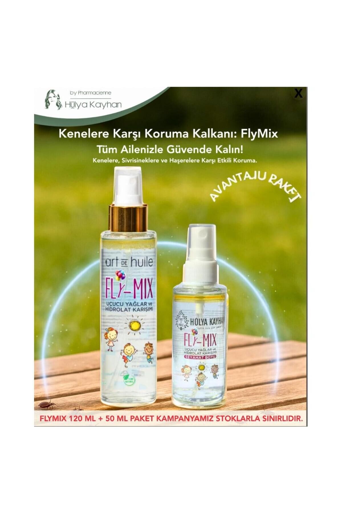 ART DE HUILE FLY MIX 120 ML   50 ML SEYAHAT KOFRESI