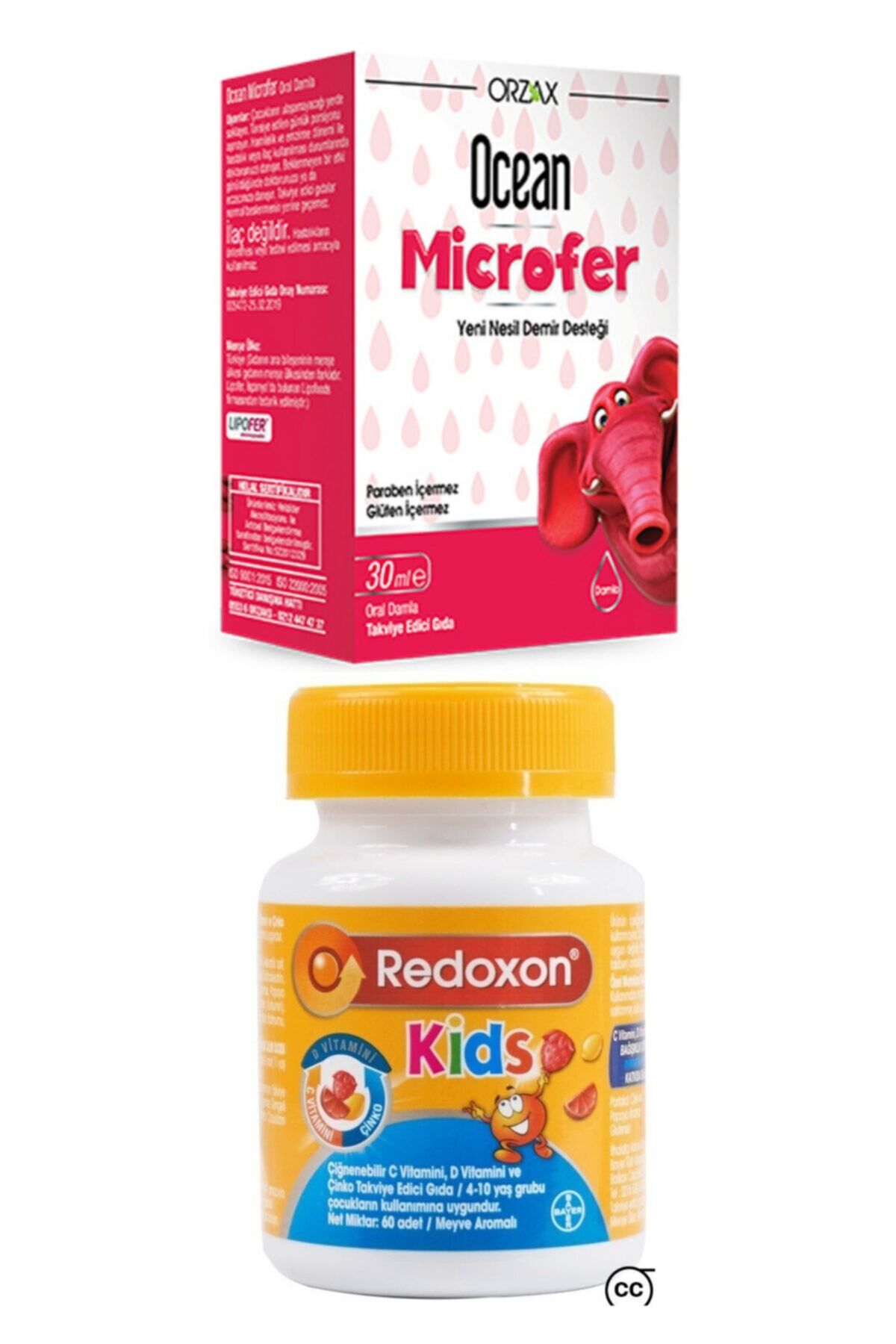 Ocean Microfer Damla 30ml Ve Redoxon Kids Çiğnenebilir 60 Tablet