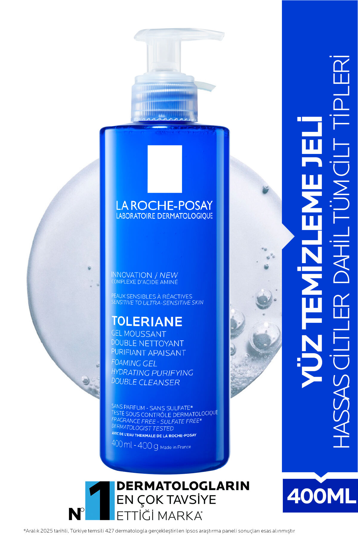 LA ROCHE POSAY TOLERAİNE GEL CLEANSER 400ML