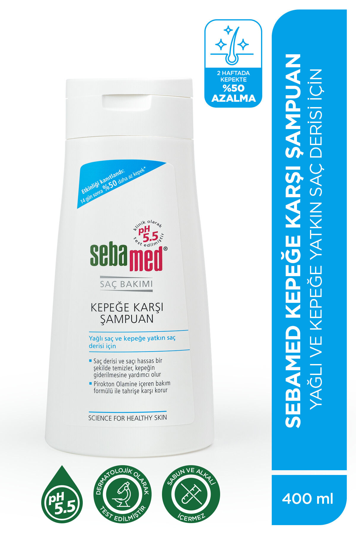 SEBAMED KEPEK ONLEYICI SAMPUAN 400 ML LIK SISE