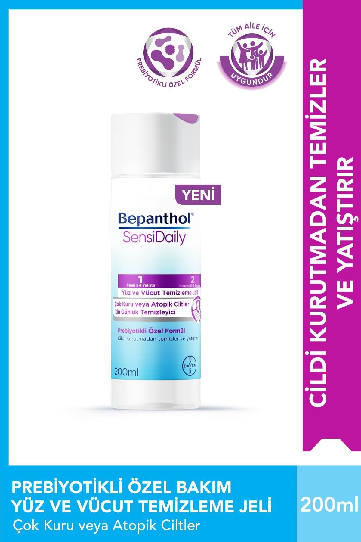 BEPANTHOL SENSİDAİLY YÜZ VE VÜCUT TEMİZLEME JELİ 200 ML