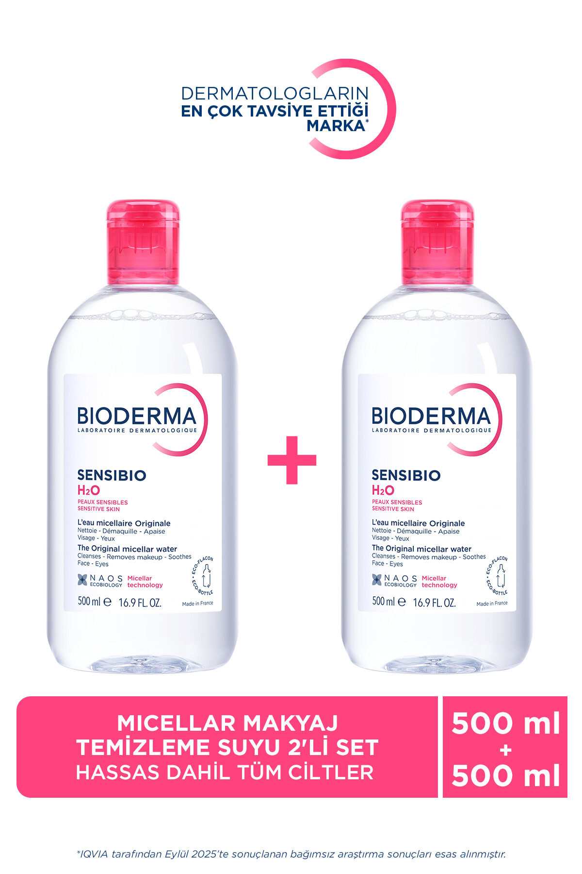 BIODERMA SENSIBIO H2O 500 ML 2Lİ AVANTAJLI PAKET