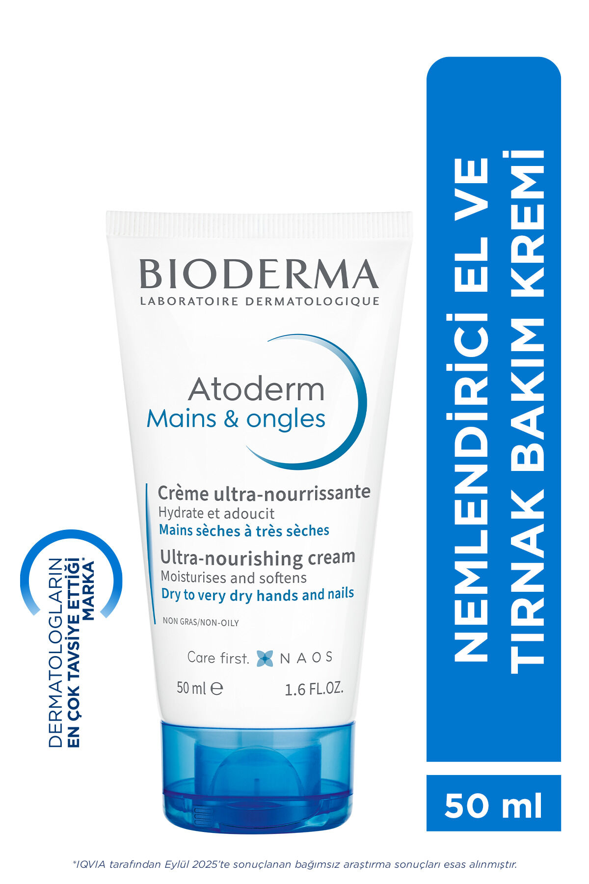 Atoderm Hand Cream Kuru Ciltler Nemlendirici, Besleyici El,Tırnak Kremi Shea Yağı, Gliserin 50 ml