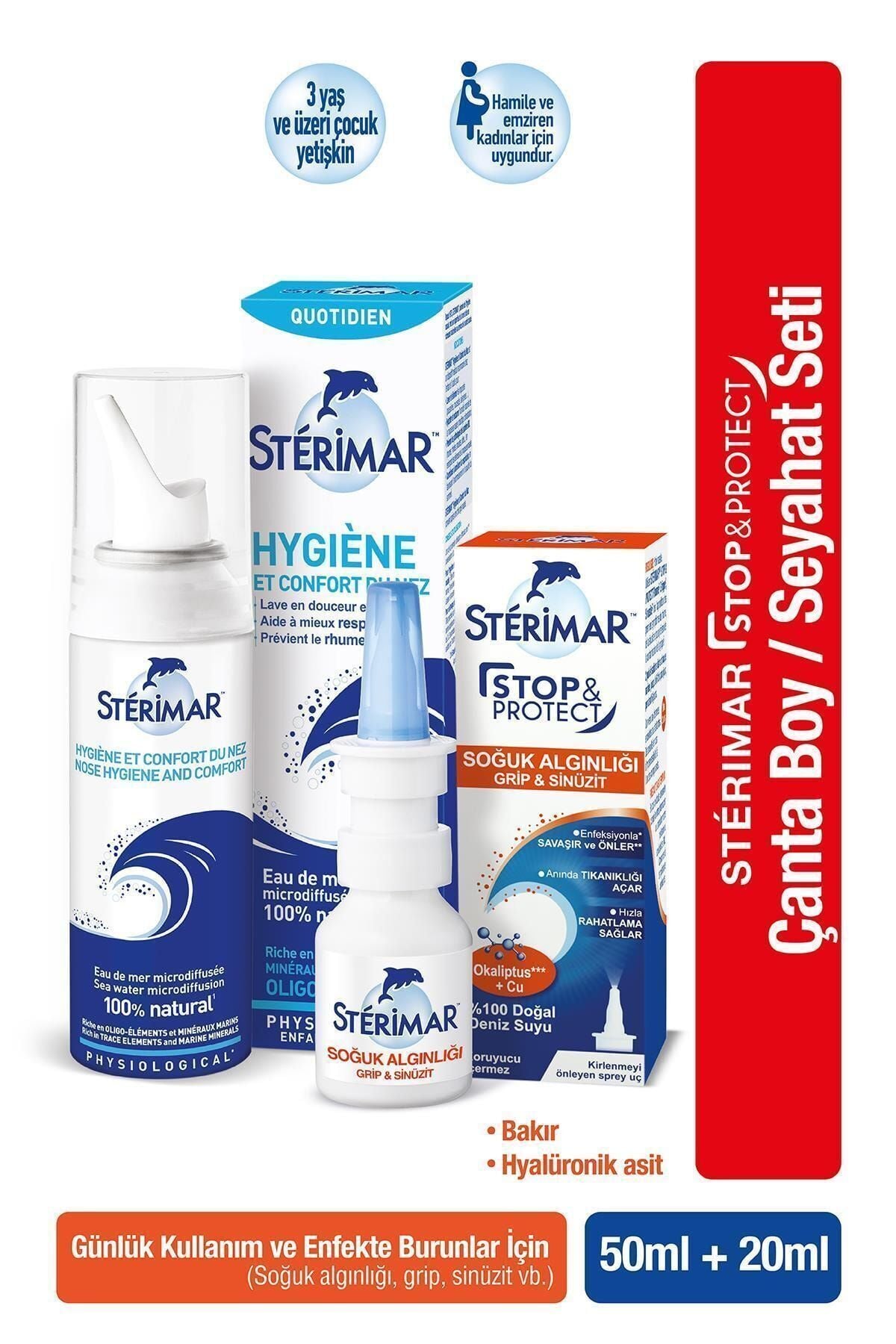 STERİMAR IZOTONİC YETİŞKİN 50ML   STOP&PROTECT SOĞUK ALG. BURUN SPREYİ 20ML
