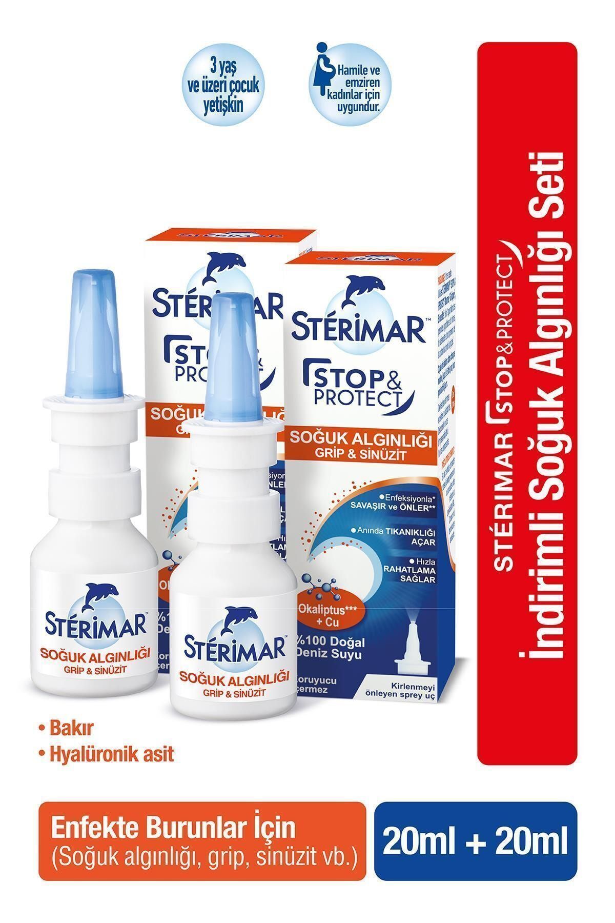 STERİMAR STOP&PROTECT SOGUK ALG.BURUN SPREYİ 20ML 2 ADET