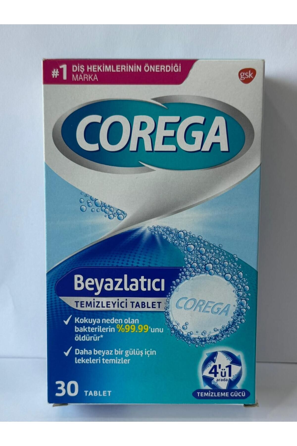 COREGA BEYAZLASTIRICI TEMIZLEYICI TABLET 30 TABLETLIK AMBALAJ