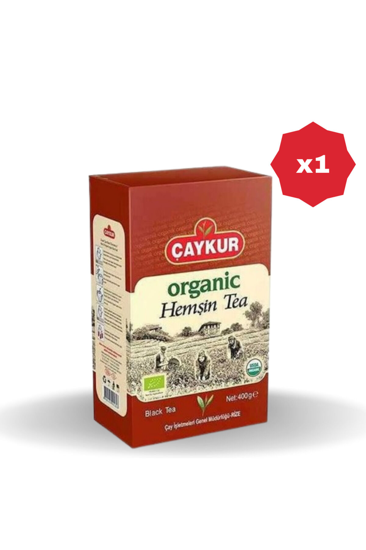ÇAYKUR ORGANİK HEMŞİN SİYAH DÖKME ÇAY KARTON KUTU