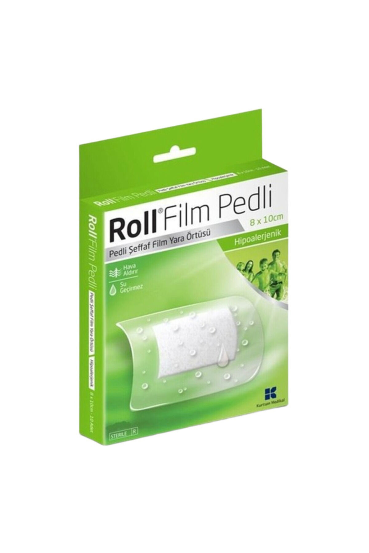 Film Pedli 8x10 Cm Steril Yara Örtüsü Su Geçirmez 50'li
