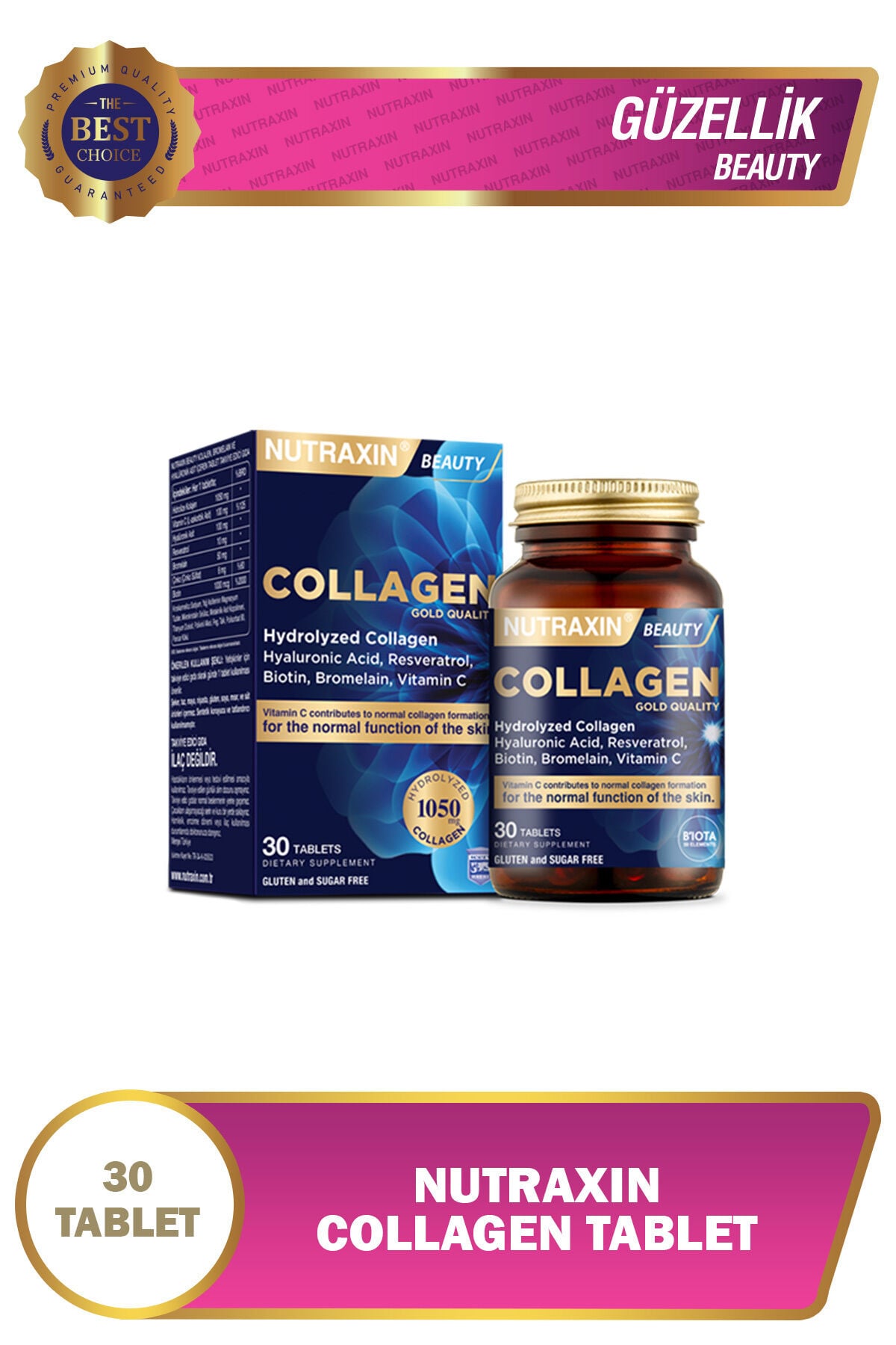 NUTRAXIN GOLD COLLAGEN TABLET 30 TABLETLIK AMBALAJ