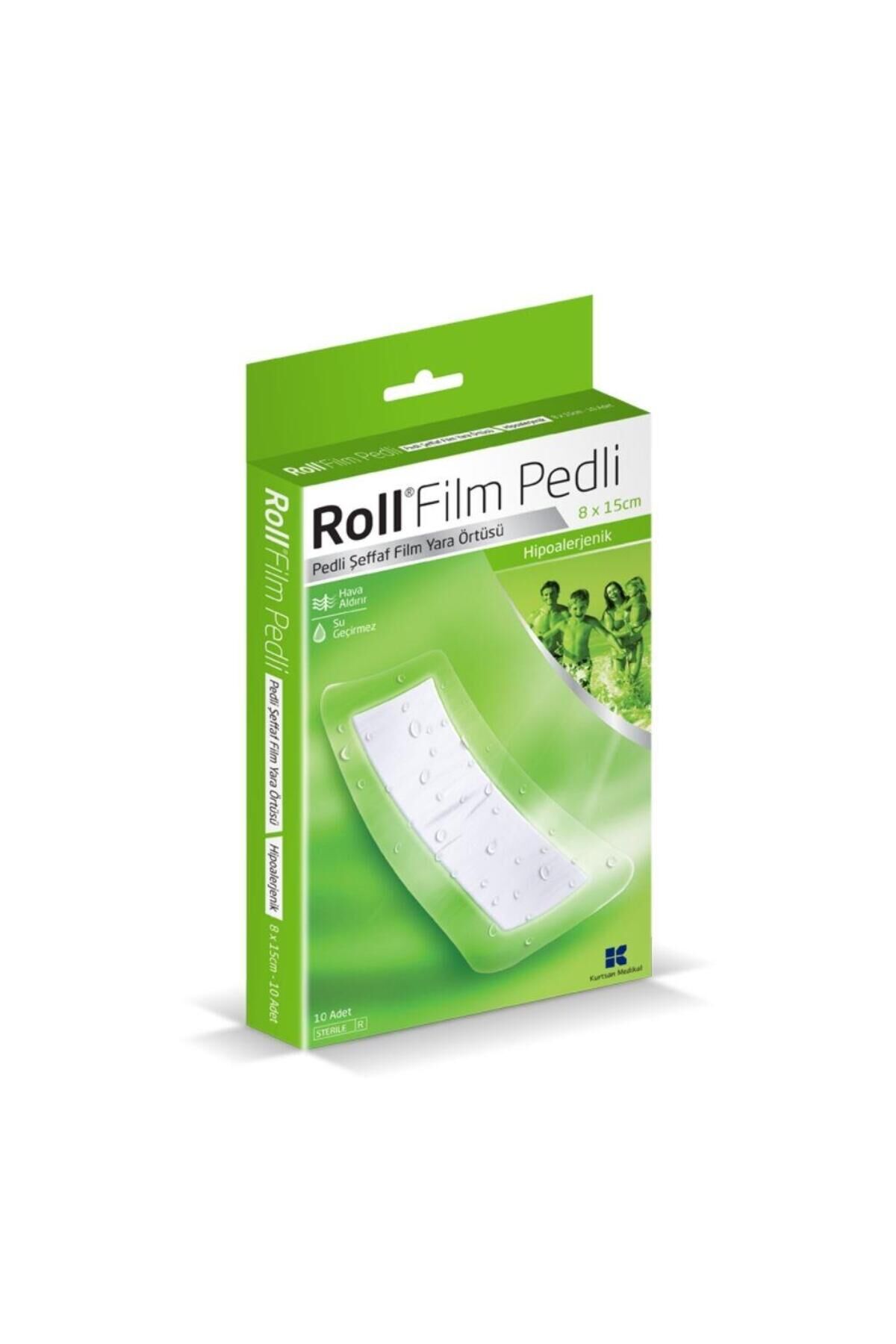 ROLL FİLM PEDLİ 8X15 CM 10'LU STERİL PEDLİ FİLM YARA ÖRTÜSÜ SU GEÇİRMEZ