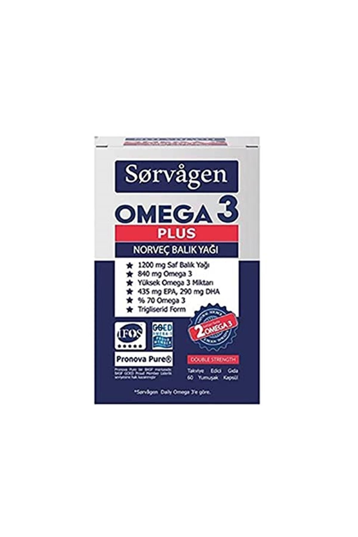 SORVAGEN OMEGA 3 PLUS NORVEÇ BALIK YAĞI 60 KAPSÜL