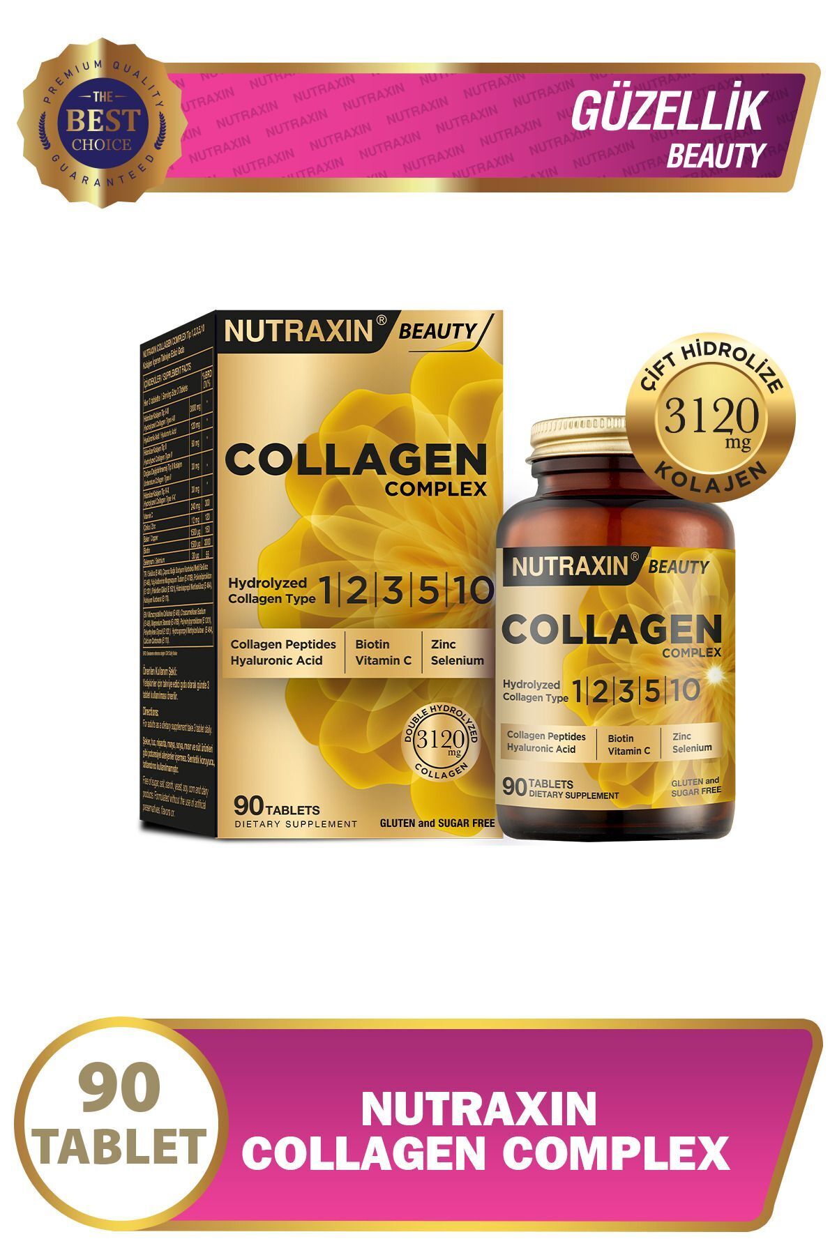 NUTRAXIN BEAUTY COLLAGEN COMPLEX 90 TABLET