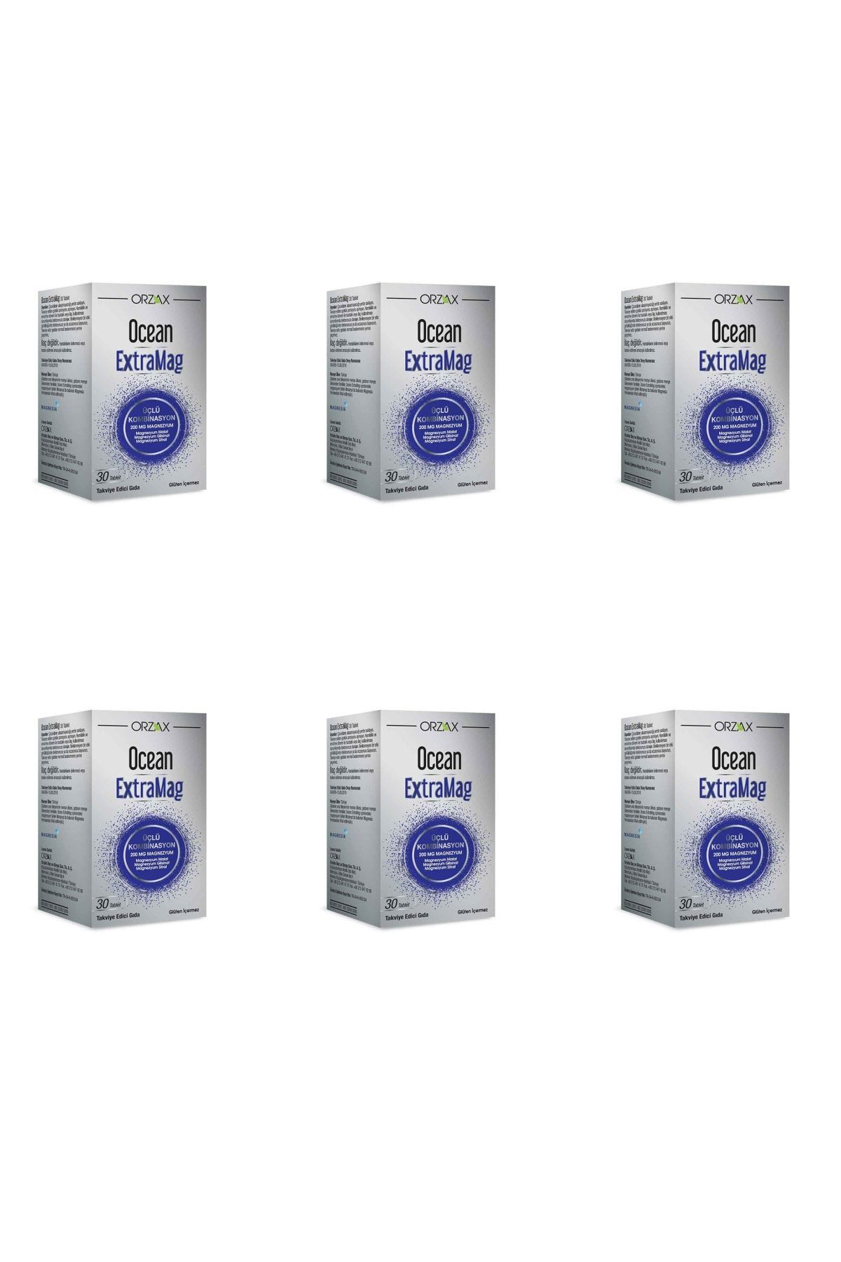 Ocean Extramag 200 Mg Magnezyum 30 Tablet 6'lı Paket