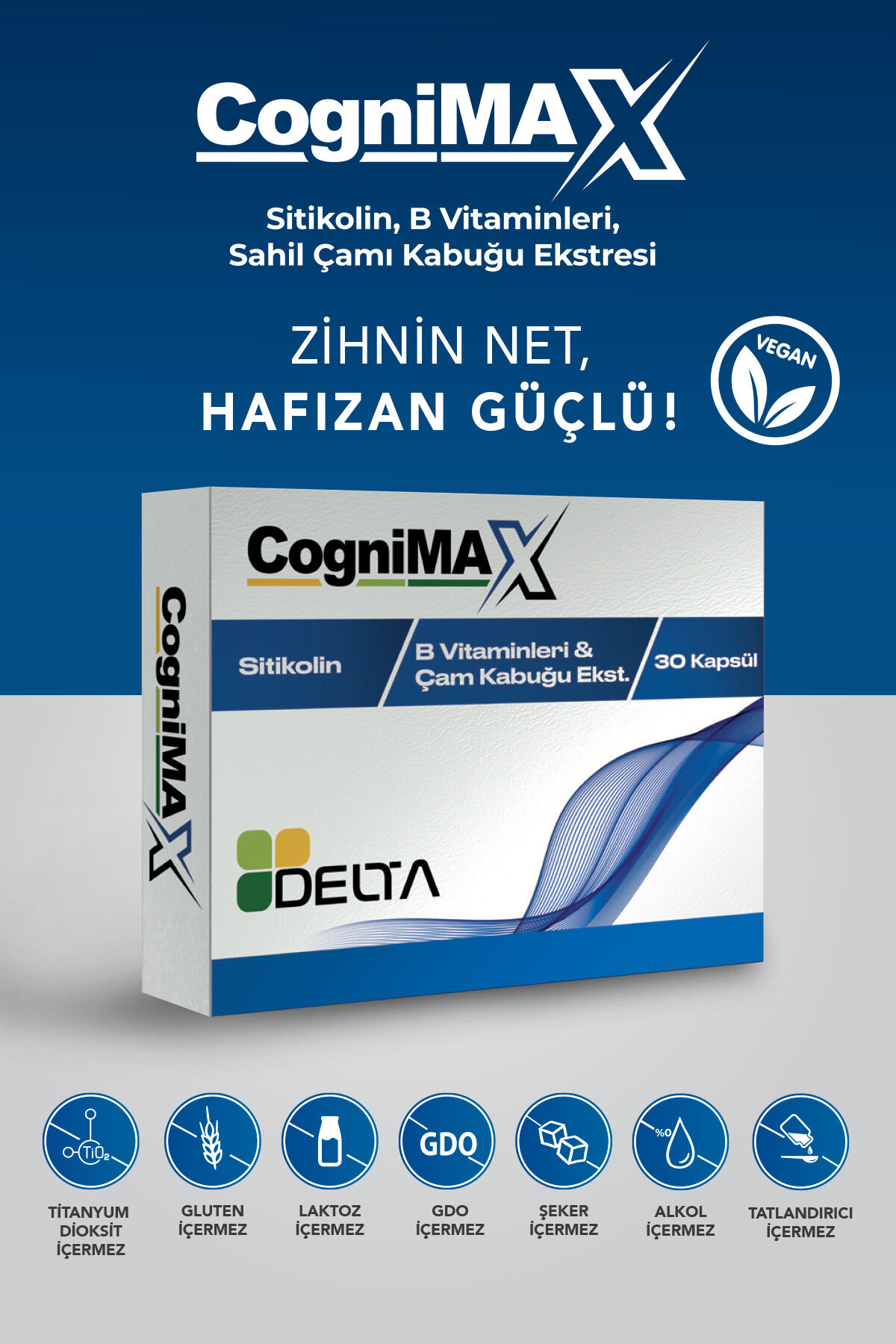 DELTA COGNIMAX KAPSUL 30 KAPSULLUK AMBALAJ