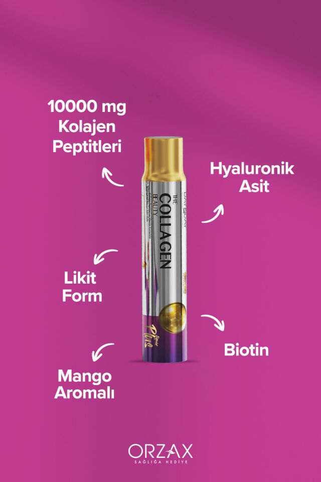The Collagen Beauty Plus Kolajen-Hyaluronik Asit-Glutatyon-Koenzim Q10-Biotin-B5-B6-B12-C Vitamini