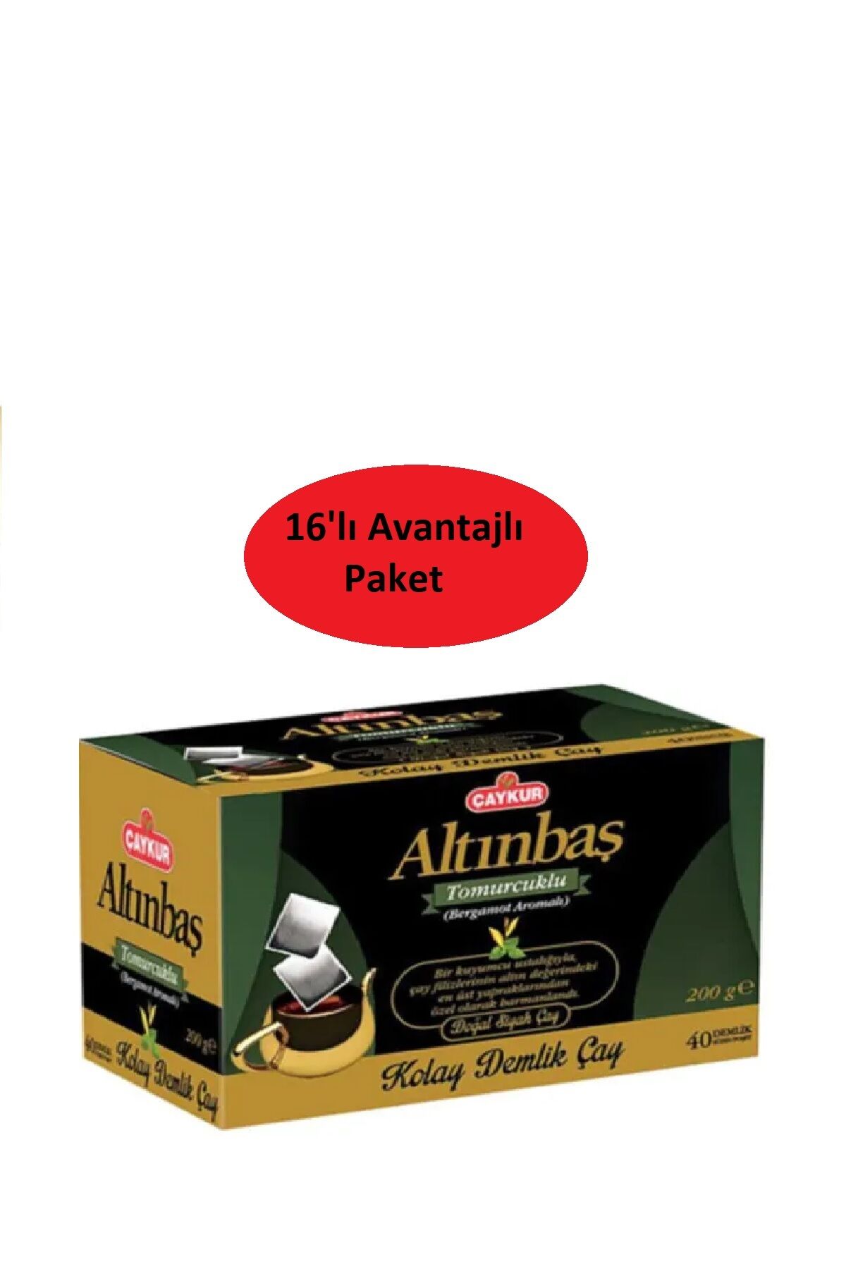 Altınbaş Tomurcuklu ( Bergamot Aromalı ) Demlik Poşet Çay 40 gr 16 Paket