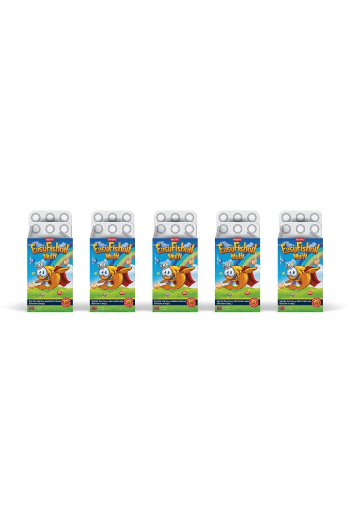EASYVİ?T EASYFİSHOİL MULTİ ÇİĞNENEBİLİR 30 JEL TABLET 5'Lİ PAKET