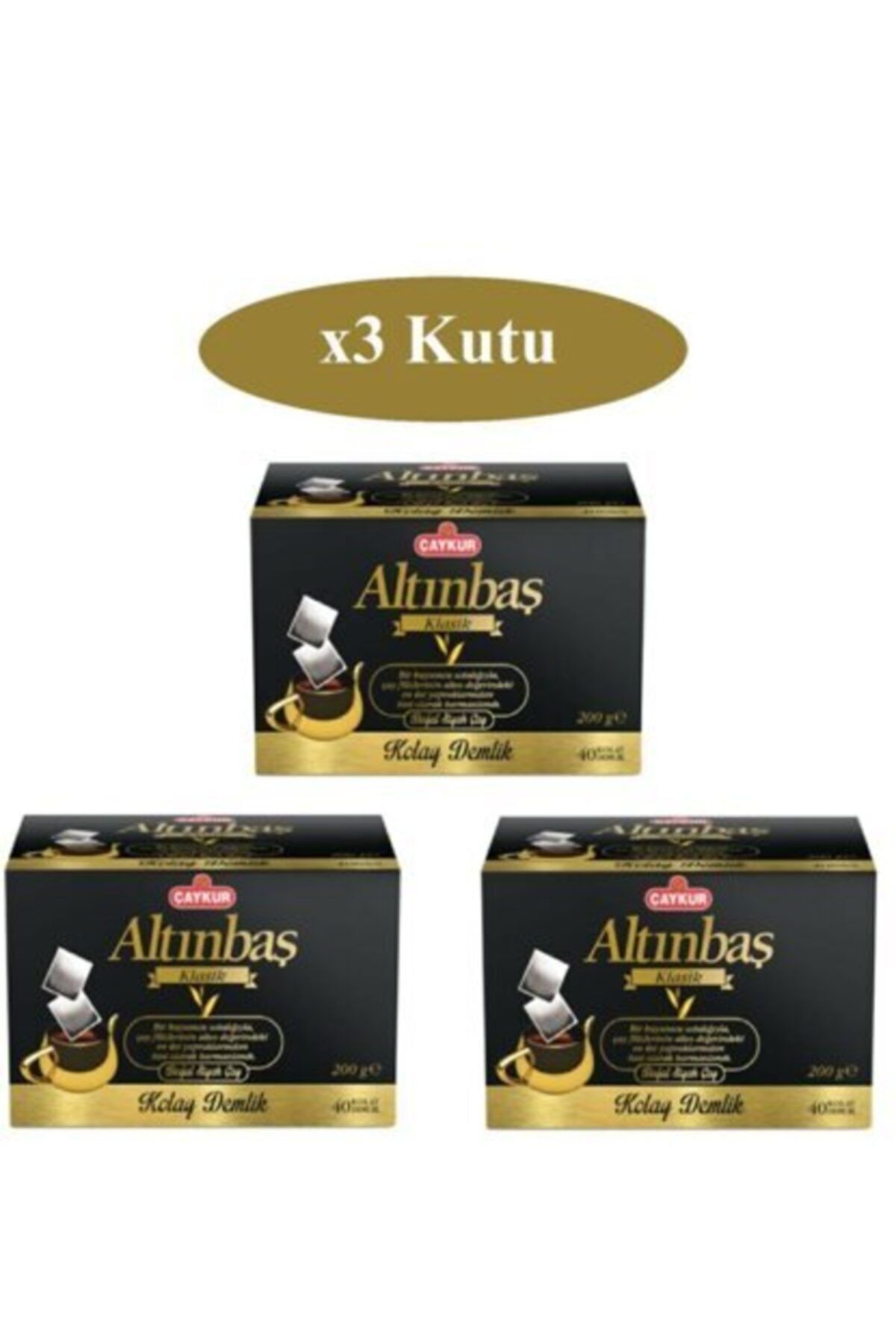 ÇAYKUR ALTINBAŞ DEMLİK (40*5GR) 200 GR X 3