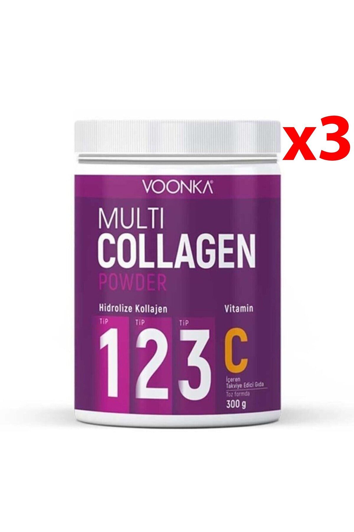 Multi Collagen Powder 300 gr - 3 Adet