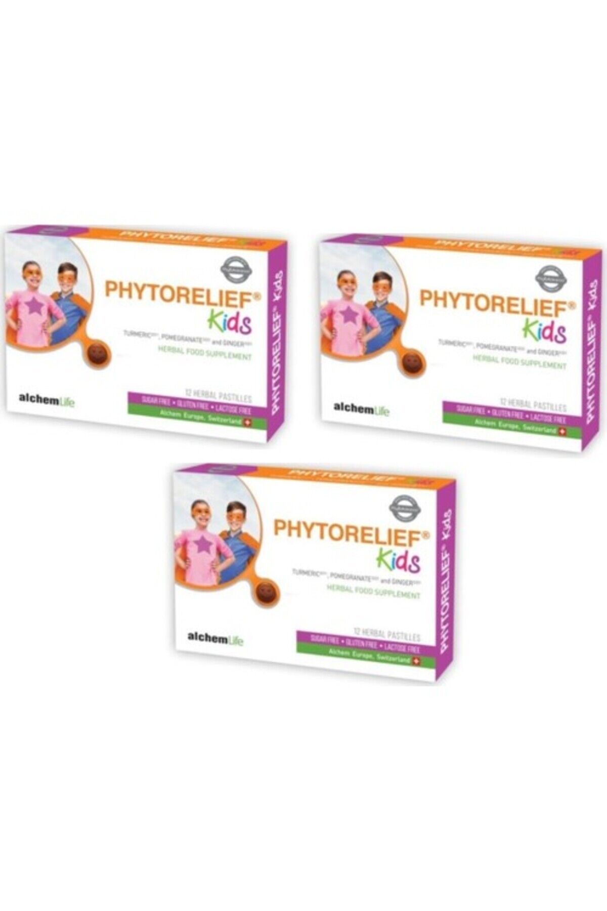 Phytorelief Kids 12 Pastil 3'lü Paket