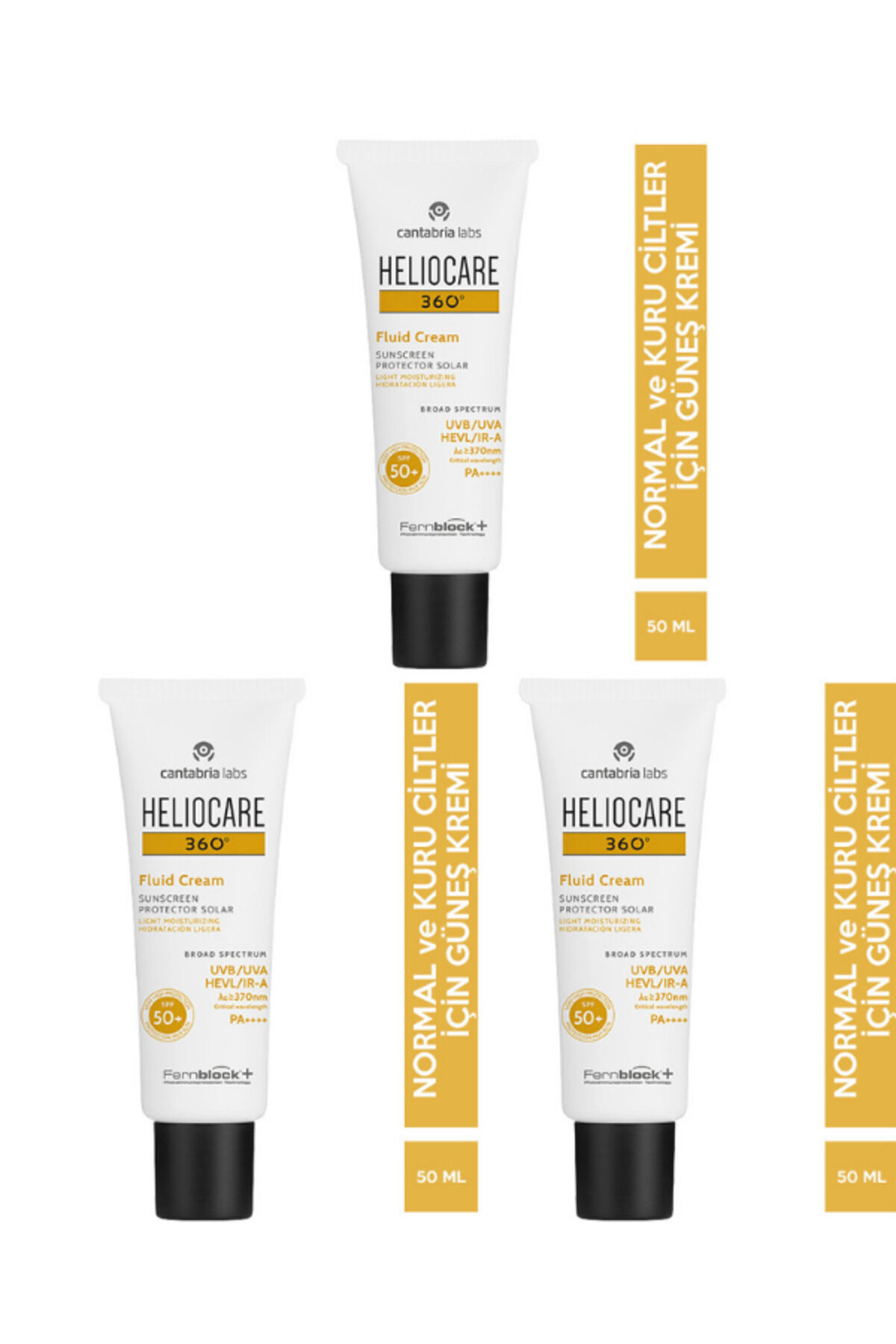 360 Fluid Güneş Kremi SPF50+ 50 ml 3 ADET