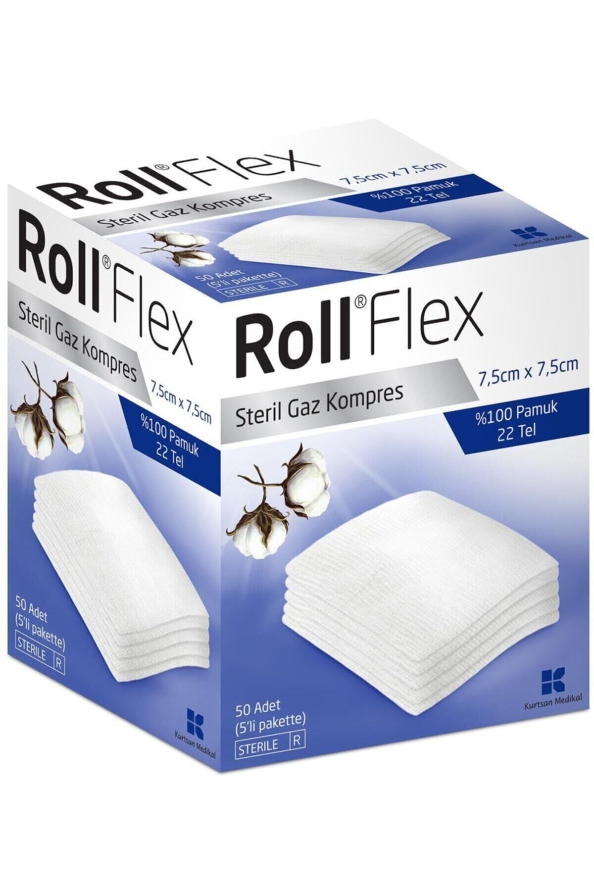 Flex Steril Gaz Kompres 7,5 Cm X 7,5 Cm 5 Li Paket 50 Adet