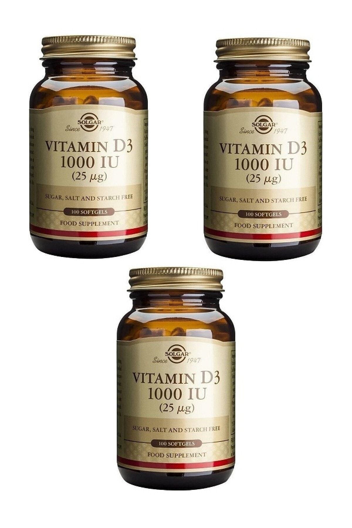 Vitamin D3 1000 Iu 25 Mg X3 Adet