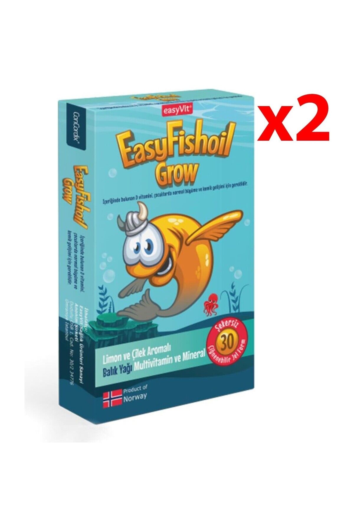 Easyfishoil Grow 30 Çiğnenebilir Jel Tablet 2 Adet